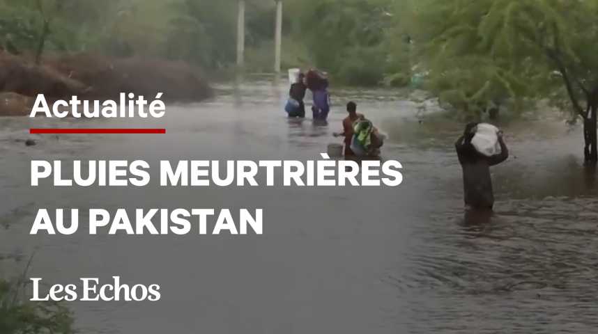 Illustration pour la vidéo Des pluies torrentielles font plusieurs centaines de morts au Pakistan