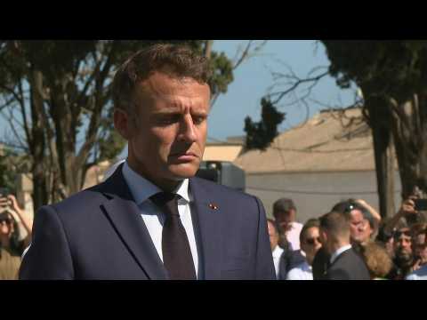 Macron visits European cemetery of Saint Eugene in Algiers