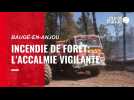 Video. Incendie de Baugé: une acalmie vigilante
