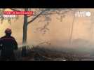 VIDÉO. Incendie à Brocéliande : le vent complique le travail des pompiers
