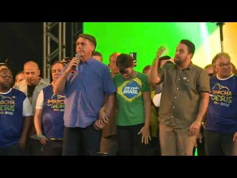 Brazil's Bolsonaro attends March for Jesus as he campaigns for reelection