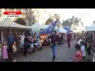 VIDEO. Médiévales de Falaise : les lanceurs de drapeaux italiens ont ouvert la grande parade