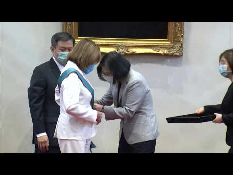 Taiwan's Tsai confers Order of Propitious Clouds to US Speaker Pelosi