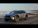 2023 Toyota bZ4X Battery Electric SUV Exterior Design in Grey