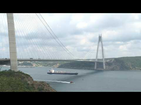 First Ukrainian grain shipment crosses under Bosphorus bridge en route to Lebanon