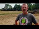 Mesvin. Jean-Luc, fermier, doit déjà nourrir ses bêtes avec le fourrage prévu pour l'hiver... Vidéo Eric Ghislain