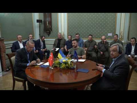 Ukraine: Erdogan, Zelensky and Guterres begin meeting in Lviv