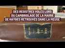 Des registres volés lors du cambriolage de la mairie de Haybes retrouvés dans la Meuse