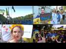 Protests around the world as Ukraine marks independence day amid war