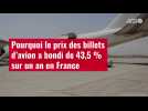 VIDÉO. Pourquoi le prix des billets d'avion a bondi de 43,5 % sur un an en France