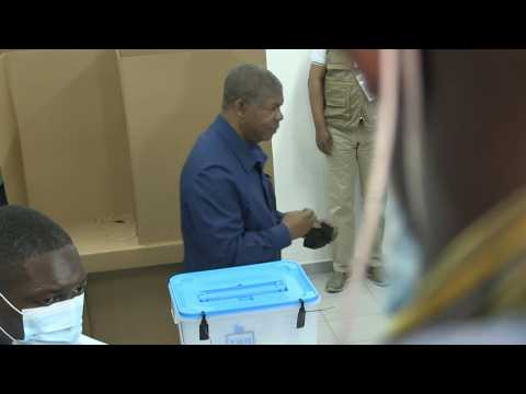 President João Lourenço votes in Angolan presidential elections