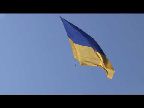 Ukraine flag flies over Kyiv to celebrate Independence Day