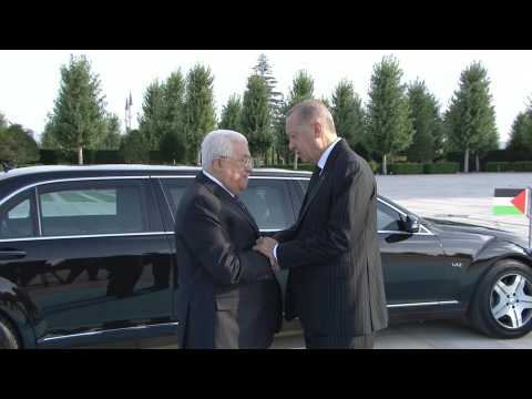 Turkish president Erdogan welcomes Palestinian counterpart Abbas