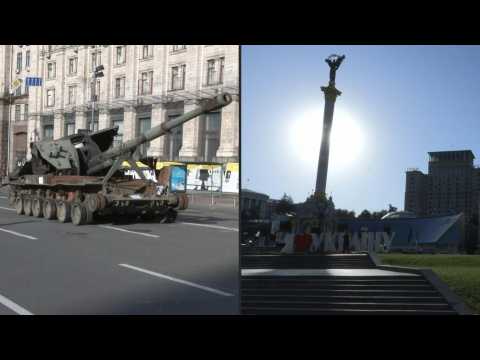 Views of Kyiv as Ukraine marks six months of war