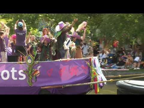 Canal parade sails through Amsterdam for Pride