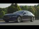 Genesis Electrified G80 in Matira Blue Driving Video