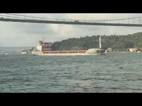First Turkish-flagged grain ship to leave Ukraine sails Bosphorous Strait