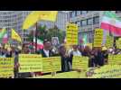L'opposition iranienne manifeste contre l'extradition du prisonnier Assadi à Bruxelles