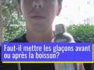 Faut-il mettre les glaçons avant ou après la boisson?