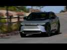 2023 Toyota bZ4X Battery Electric SUV in Silver Driving Video