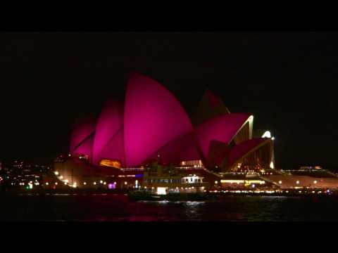 Sydney Opera House lit up in pink to honour Olivia Newton-John