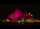 Sydney Opera House lit up in pink to honour Olivia Newton-John