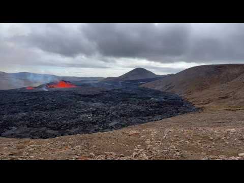 Lava continues spewing from Iceland volcano one week after eruption