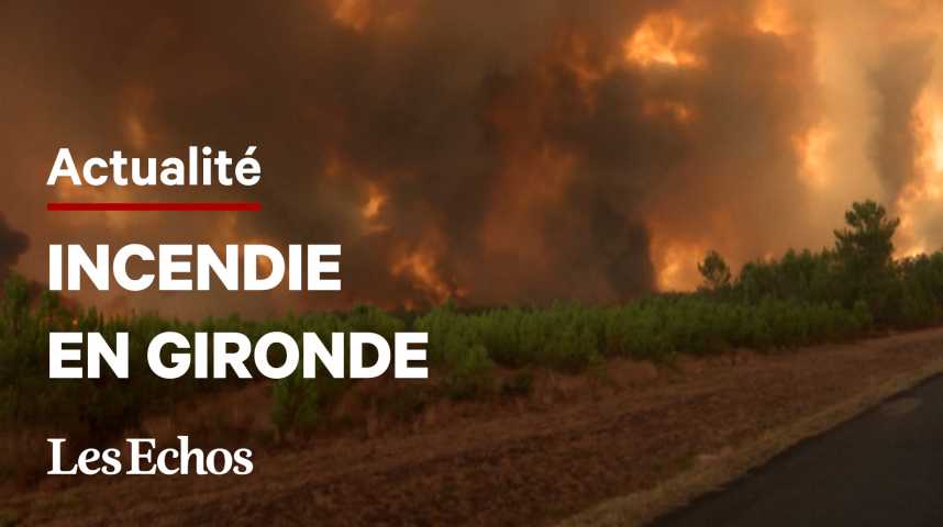 Illustration pour la vidéo Gironde : 6.800 hectares brûlés, 10.000 personnes évacuées