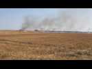 Impressionnant feu de champs à Simencourt, 45 hectares partis en fumée