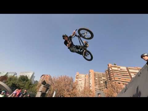 Riders show off their skills at World BMX Day in Chile