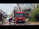 Violent incendie dans le zoning de Mollem à Asse.