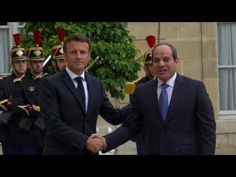 Emmanuel Macron receives Egyptian President Abdel Fattah Al-Sissi