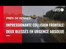 VIDEO. Près de Rennes. Impressionnante collision frontale entre deux véhicules: deux blessés en urgence absolue