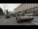 Destroyed Russian tanks displayed in Kyiv ahead of Independence Day