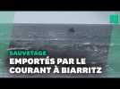 Impressionnant sauvetage de baigneurs emportés par une baïne à Biarritz