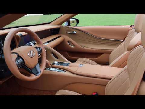 2021 Lexus LC 500 Convertible Interior Design in Infrared