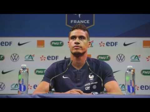 Footage of Varane's press conference with French national football team