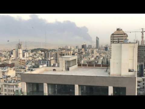 Smoke billows from large blaze at refinery in southern Tehran