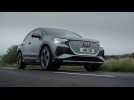 The new Audi Q4 e-tron Driving in UK