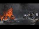 Palestinians protest against Israeli settlement