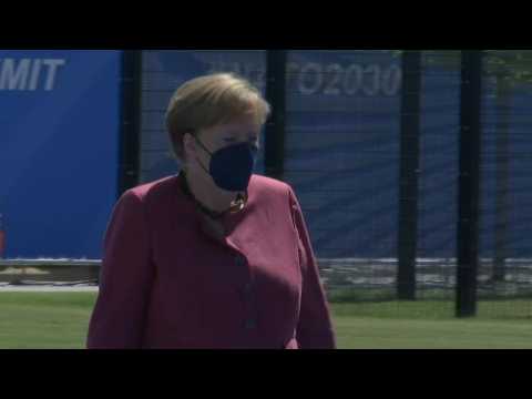 German Chancellor Angela Merkel arrives for NATO summit