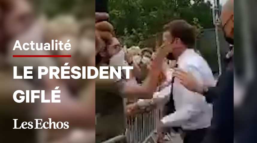 Illustration pour la vidéo Emmanuel Macron giflé lors d'un déplacement dans la Drôme