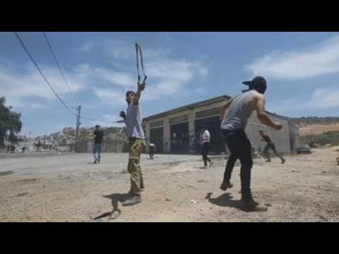 Clashes between Palestinians and Israeli forces in the West Bank