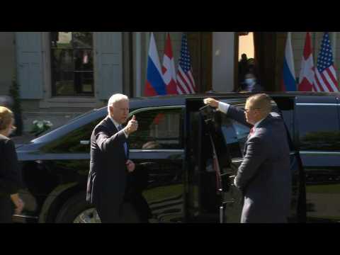 US President Joe Biden leaves Villa La Grange after meeting with Russia's Putin