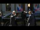 US President Joe Biden leaves Villa La Grange after meeting with Russia's Putin