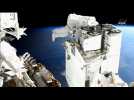 Frenchman Thomas Pesquet works on ISS during spacewalk