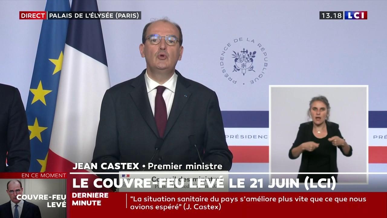 Annonces du 16 juin :allègement du calendrier de déconfinement plus tôt que prévu par le Premier ministre Jean Castex (LCI)