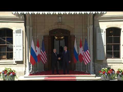 Vladimir Putin arrives at venue for Biden summit
