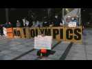 Protest against the celebration of the Olympics in Tokyo