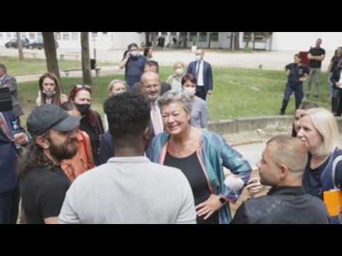 EU Commissioner Ylva Johansson visits Serbian migrant centre